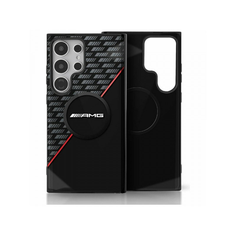 AMG Coque pour Samsung Galaxy S25 double couche noire/rouge Ultra. MagSafe AMG Coque pour Samsung Galaxy S25 double couche noire/rouge Ultra. MagSafe