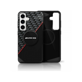 AMG Coque pour Samsung Galaxy S25+ double couche noire/rouge. MagSafe