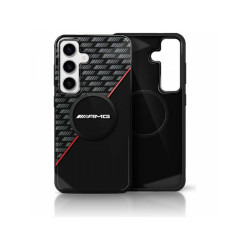 AMG Coque pour Samsung Galaxy S25+ double couche noire/rouge. MagSafe