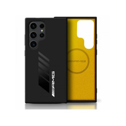 AMG Coque noire pour Samsung Galaxy S25 Ultra. losanges. MagSafe