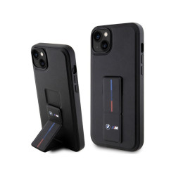 BMW Coque Rigide Noire Grip Estampillage à Chaud pour iPhone 13/14/15