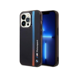 BMW Coque noire IML Tricolore pour iPhone 14 Pro Max