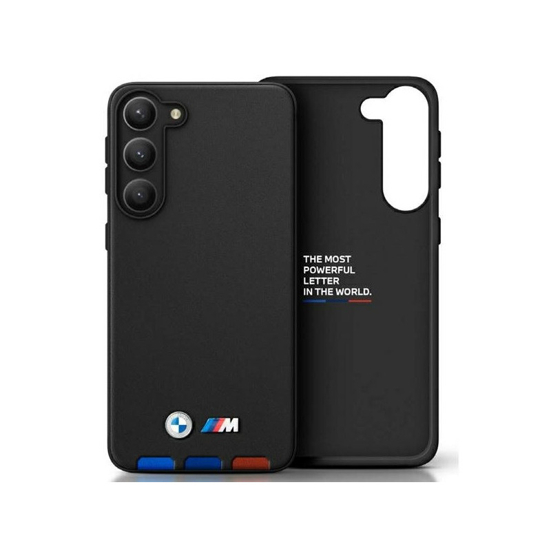 BMW Étui Samsung Galaxy A54 Noir Cuir Tricolore MPN