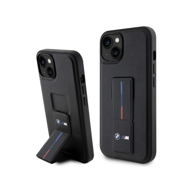 BMW iPhone 13/14/15 Coque Rigide Noire Grip Estampillage à Chaud BMW iPhone 13/14/15 Coque Rigide Noire Grip Estampillage à Chaud