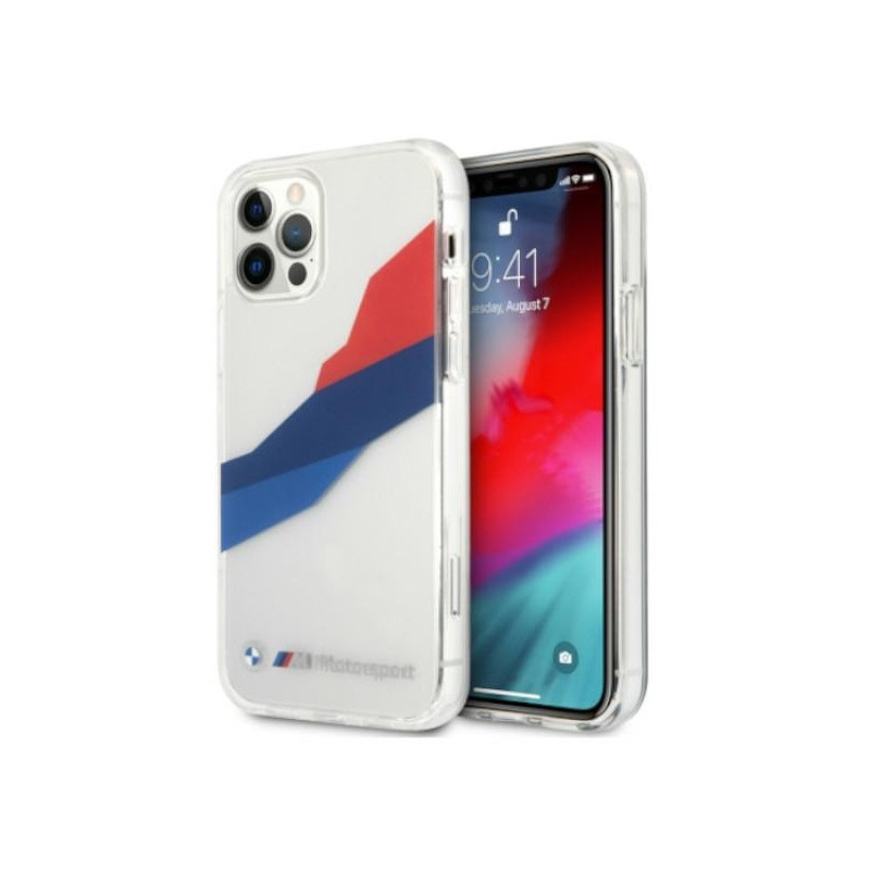 BMW iPhone 12 Pro Max transparent hardcase Motorsport Tricolor BMW iPhone 12 Pro Max transparent hardcase Motorsport Tricolor