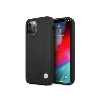 BMW iPhone 12/12 Pro black hardcase Leather Deboss