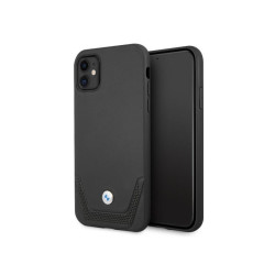 BMW iPhone 11/Xr black hardcase Leather Perforate