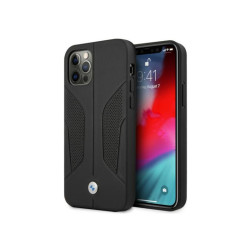 BMW iPhone 12/12 Pro black hardcase Leather Perforate Sides