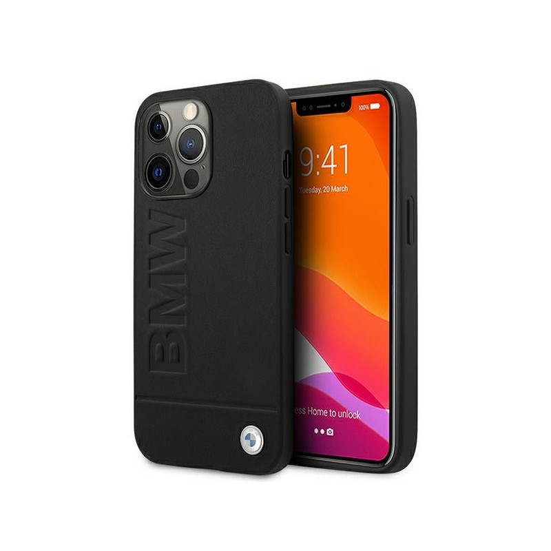 BMW iPhone 13 Pro Max black hardcase Signature Logo Imprint
