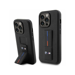 BMW Coque dure noire iPhone 14 Pro Grip Estampage Chaud