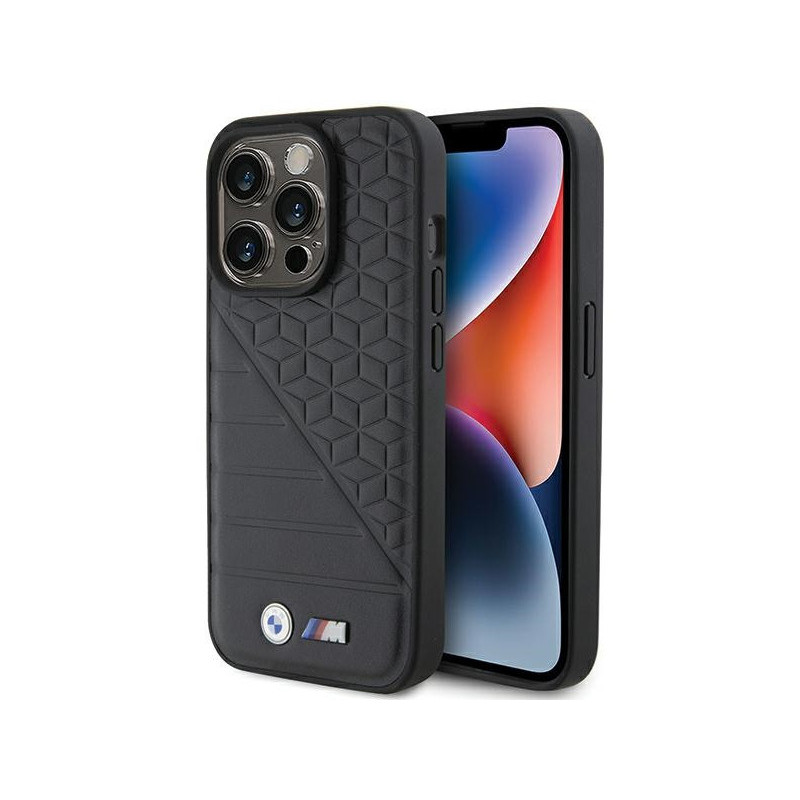 BMW Coque noire rigide 2 motifs pour iPhone 15 Pro BMW Coque noire rigide 2 motifs pour iPhone 15 Pro