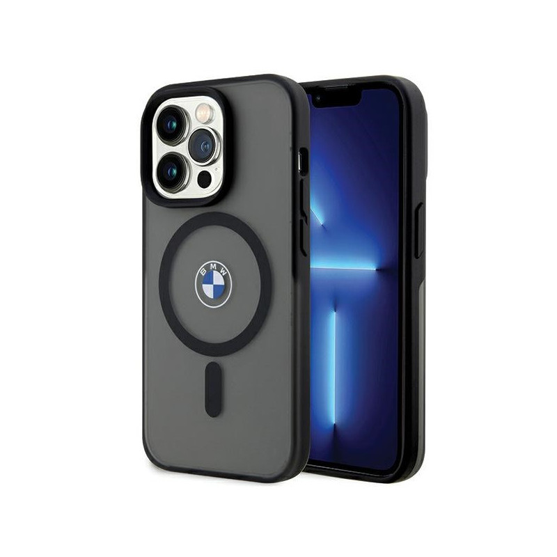 BMW Coque noire rigide IML Signature MagSafe pour iPhone 15 Pro BMW Coque noire rigide IML Signature MagSafe pour iPhone 15 Pro