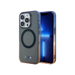 BMW Coque grise rigide à bumper dégradé MagSafe pour iPhone 15 Pro Max
