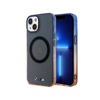 BMW Coque rigide grise Gradient Bumper MagSafe pour iPhone 14 Plus/15 Plus