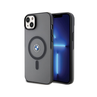 BMW Coque rigide noire Signature MagSafe pour iPhone 14 Plus/15 Plus