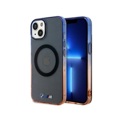 BMW Coque rigide grise avec bumper dégradé pour iPhone 13/14/15 +MagSafe