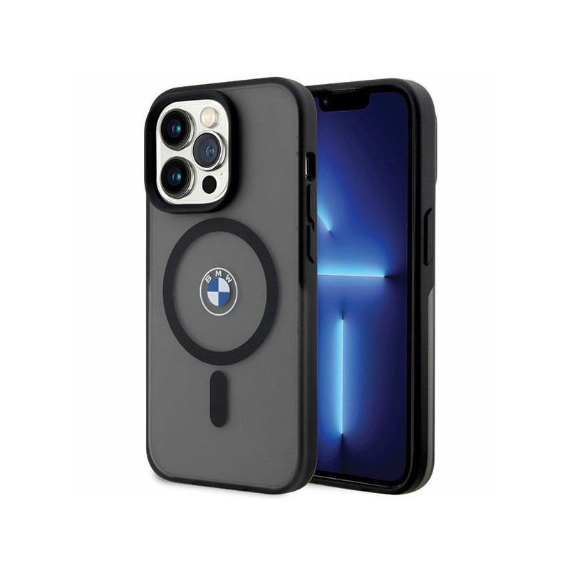 BMW Coque rigide noire pour iPhone 14 Pro Max Signature MagSafe