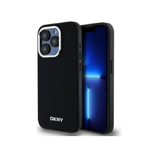 DKNY Coque rigide noire pour iPhone 15 Pro Max uni logo MagSafe