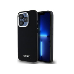 DKNY Coque rigide noire pour iPhone 15 Pro Max uni logo MagSafe
