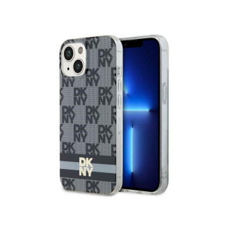 DKNY Coque rigide noire IML damier mono pour iPhone 14 Plus/15 Plus