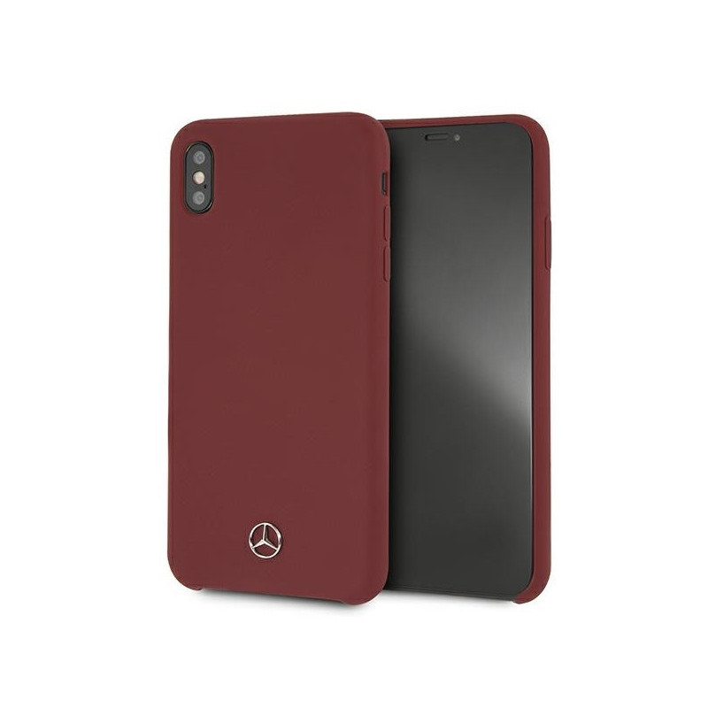 Mercedes iPhone XS Max Red Hardcase Silicone Line