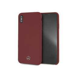 Mercedes iPhone XS Max Red Hardcase Silicone Line