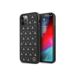 Mercedes iPhone 12 Pro Max black hardcase Silver Stars Pattern