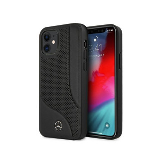 Mercedes iPhone 12 mini black hardcase Leather Perforated Area