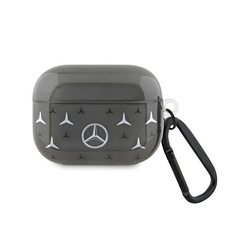 Mercedes AirPods Pro Cover Black Large Star Pattern