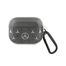 Mercedes AirPods Pro Cover Black Large Star Pattern