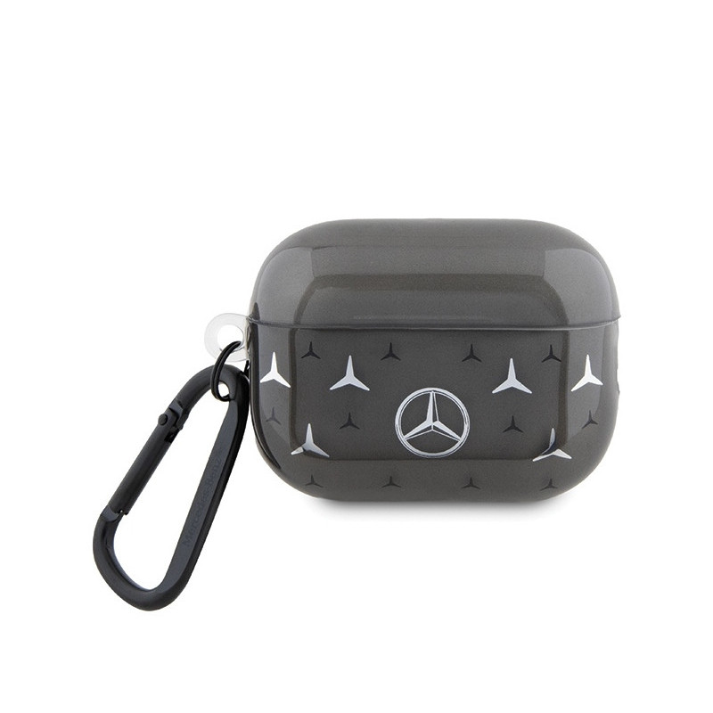 Mercedes AirPods Pro 2 (2022/2023) Cover Black Large Star Pattern