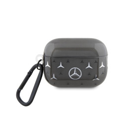 Mercedes AirPods Pro 2 (2022/2023) Cover Black Large Star Pattern