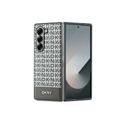 DKNY Coque pour Samsung Galaxy Z Fold6 marron motif répétitif rayure basse