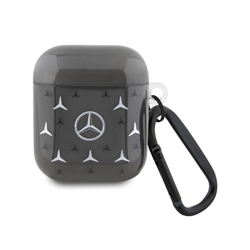 Mercedes AirPods 1/2 Cover Black Large Star Pattern