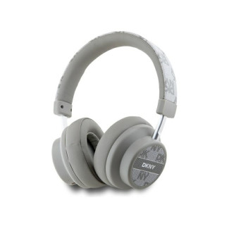 DKNY Casque Bluetooth beige motif à carreaux