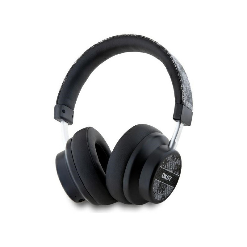 DKNY Casque Bluetooth noir motif à carreaux