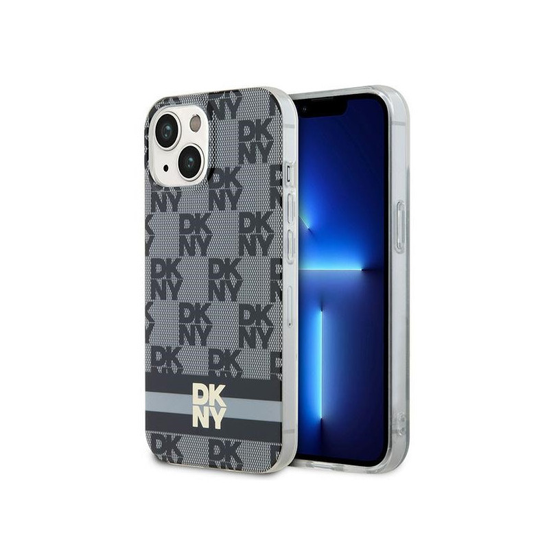 DKNY Coque noire pour iPhone 13/14/15 motif à carreaux mono IML et imprimé DKNY Coque noire pour iPhone 13/14/15 motif à carreaux mono IML et imprimé