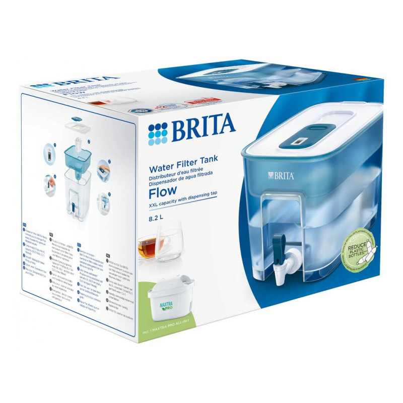 Brita Flow Distributeur d´eau filtrée. blanc-bleu Maxtra Pro 125356 Brita Flow Distributeur d´eau filtrée. blanc-bleu Maxtra Pro 125356