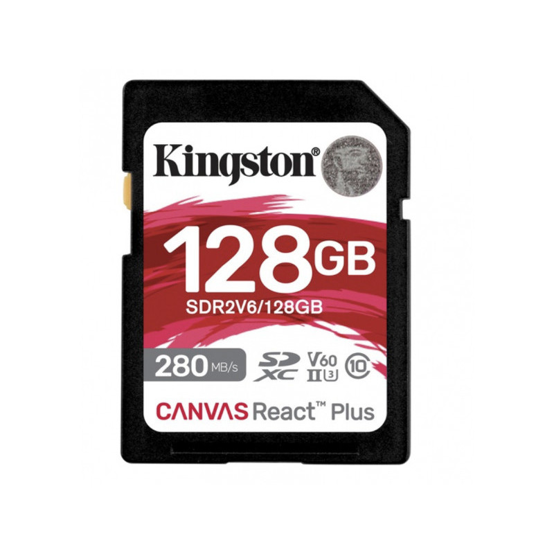 Kingston 128GB Canvas React Plus SDXC SDR2V6/128GB Kingston 128GB Canvas React Plus SDXC SDR2V6/128GB
