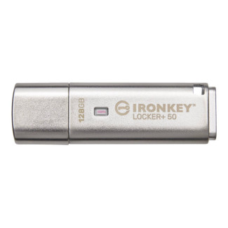 Kingston IronKey Locker+ 50 128GB USB Type-A 3.2 Gen 1 Silver IKLP50/128GB