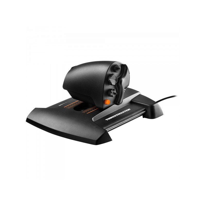 Thrustmaster TWCS Levier de poussée des gaz noir/orange 2960754
