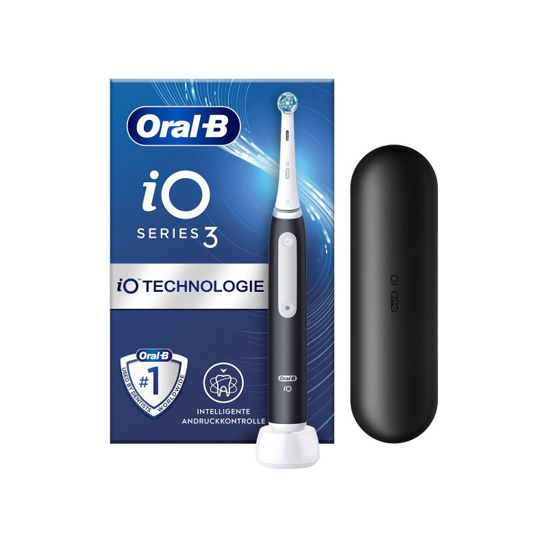ORAL-B iO Series 3 Electric Toothbrush with Travel Case Matt Black ORAL-B iO Series 3 Electric Toothbrush with Travel Case Matt Black