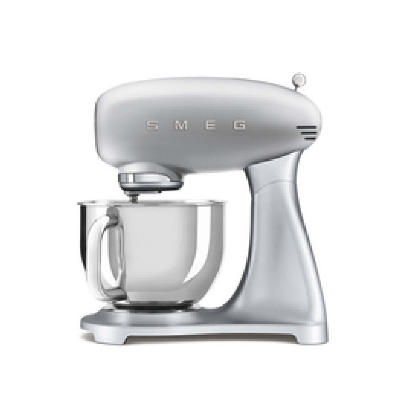 Smeg Stand Mixer 50\'s Style 800W Silver SMF02SVEU