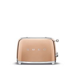 Smeg 2 Slice Toaster 50\'s Style Rose Gold TSF01RGEU