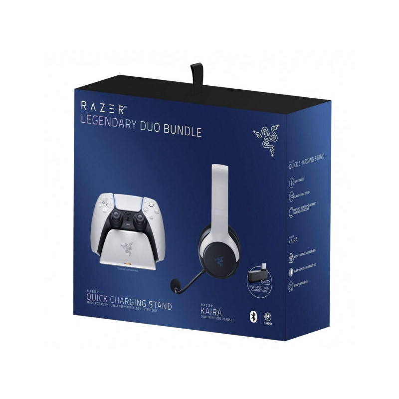 Razer Legendary Duo Bundle PS5 Chargeur rapide + Kaira RZ82-03980100-B3M1