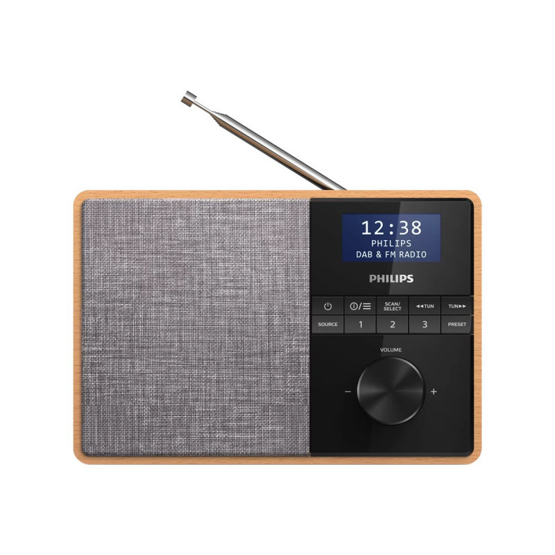 Philips Radio Portable Noir/Gris/Bois TAR5505/10