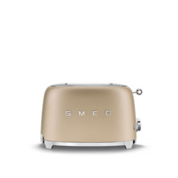 Smeg Toaster 2 Slice 50\'s Style (Champagne) Gold TSF01CHMEU