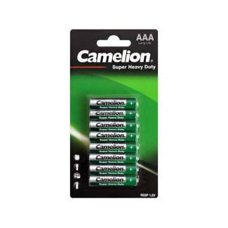 Camelion Pack de 8 piles Super Heavy Duty vert R03 Micro AAA 