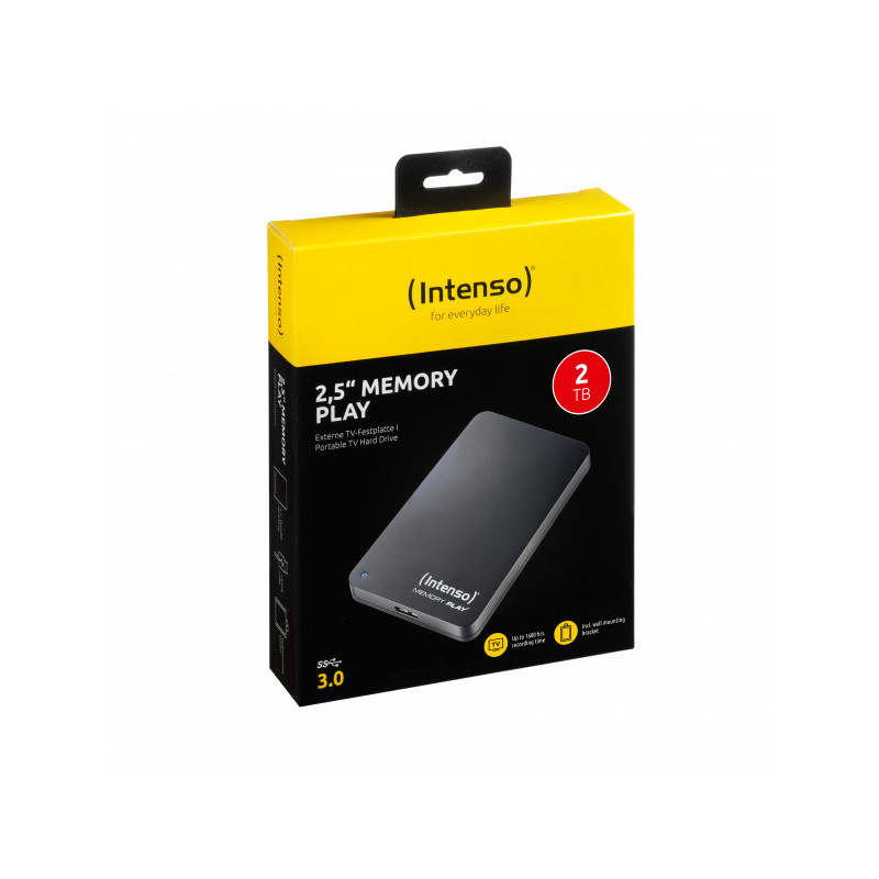 Intenso external hard drive 2.5 inch Memory Play 2TB + wall bracket Intenso external hard drive 2.5 inch Memory Play 2TB + wall bracket