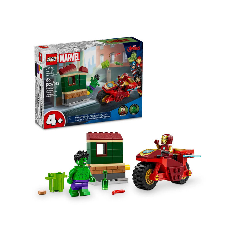LEGO Marvel - Iron Man with Bike and the Hulk (76287)